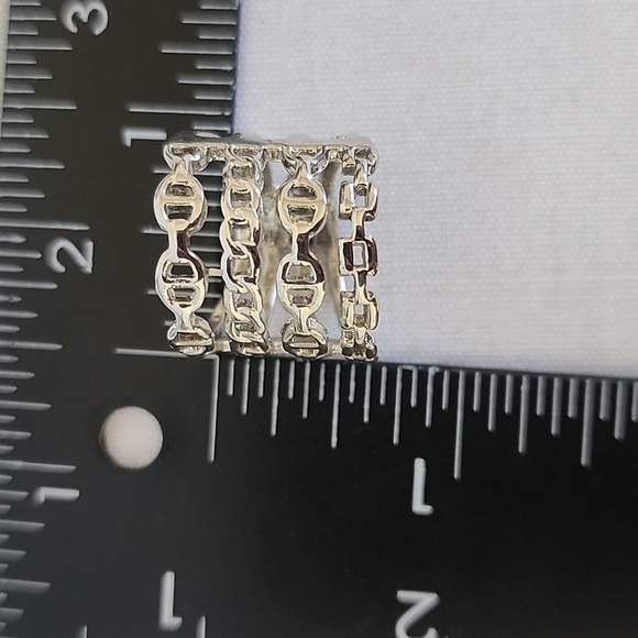 Silver Multi Chain Link Ring - Picture 9 of 11
